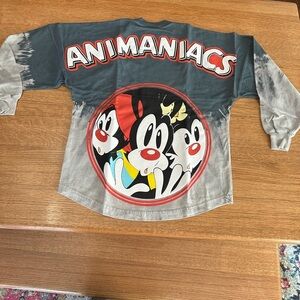 Spirit Jersey NWT Animaniacs graphic ombré gray long sleeve 22” p2p